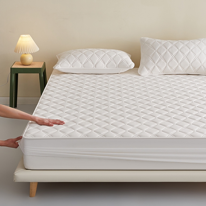 卓越家纺 2025新款全棉轻奢款床笠 全棉轻奢奶白