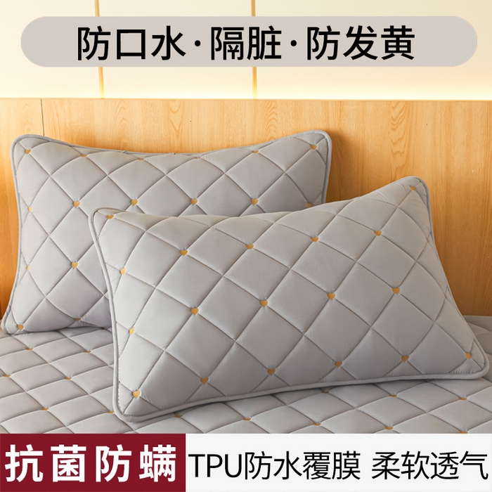 芬晴家纺 2025新款防水枕套-繁星-爱心-简爱-空间 简爱-星灰