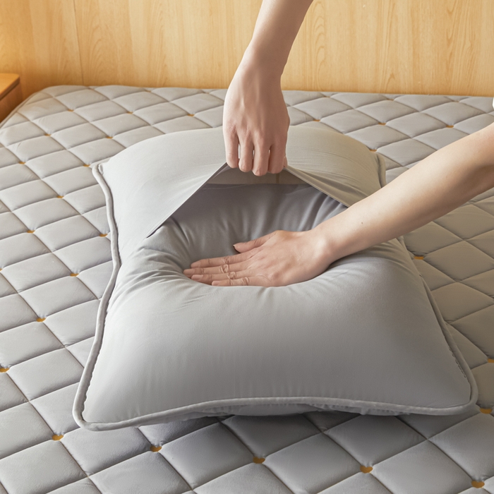 91家纺网 家纺一手货源 找家纺 芬晴家纺 2025新款防水枕套-繁星-爱心-简爱-空间 简爱-星灰