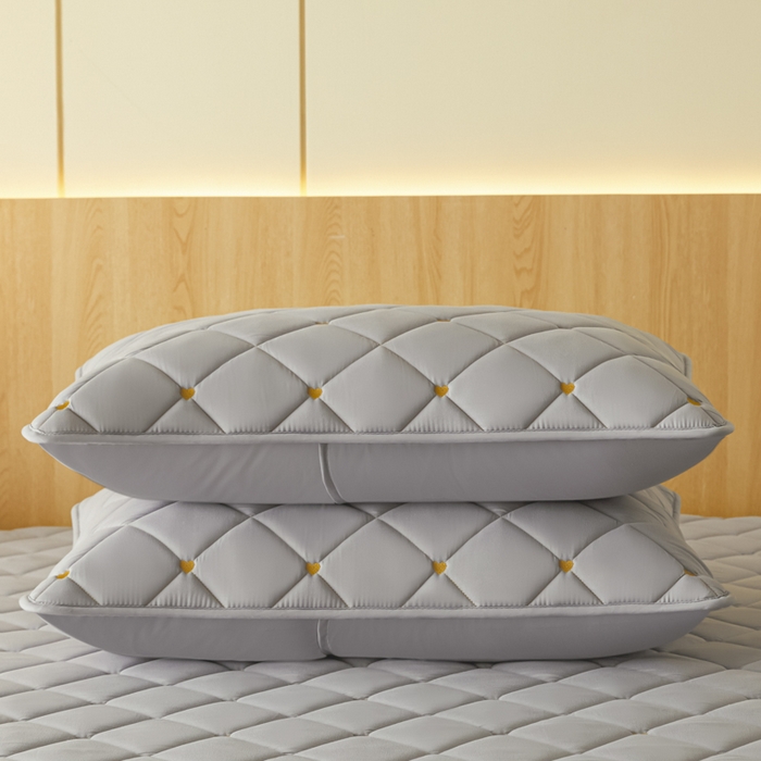 91家纺网 家纺一手货源 找家纺 芬晴家纺 2025新款防水枕套-繁星-爱心-简爱-空间 简爱-星灰