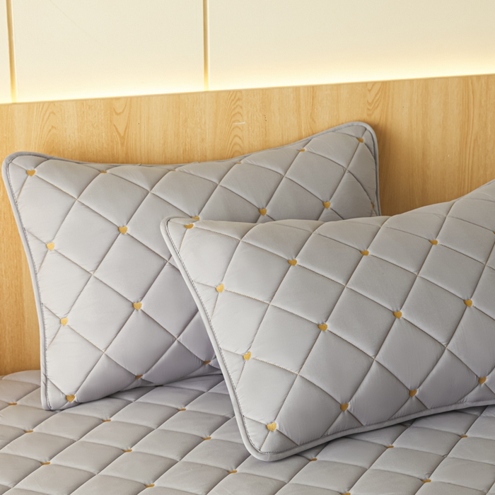 91家纺网 家纺一手货源 找家纺 芬晴家纺 2025新款防水枕套-繁星-爱心-简爱-空间 简爱-星灰