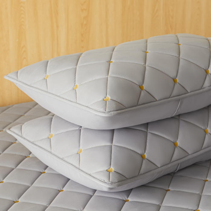 91家纺网 家纺一手货源 找家纺 芬晴家纺 2025新款防水枕套-繁星-爱心-简爱-空间 简爱-星灰