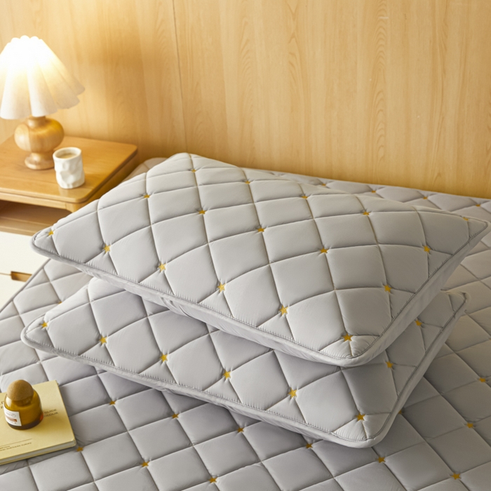 91家纺网 家纺一手货源 找家纺 芬晴家纺 2025新款防水枕套-繁星-爱心-简爱-空间 空间-星灰