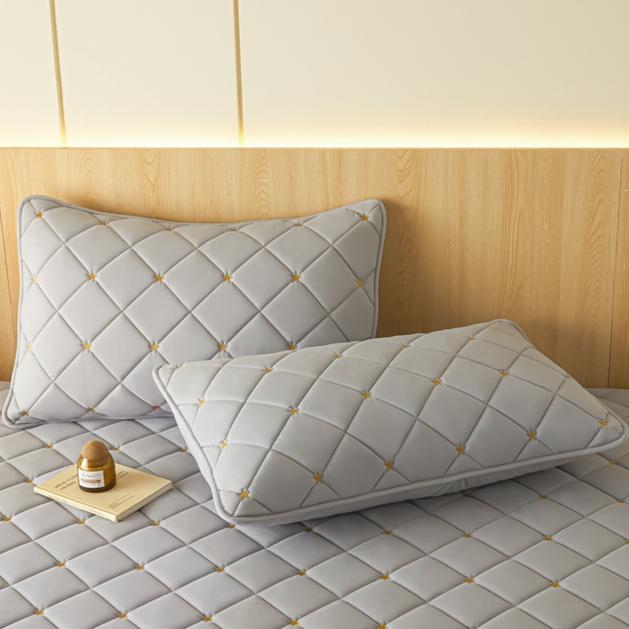 91家纺网 家纺一手货源 找家纺 芬晴家纺 2025新款防水枕套-繁星-爱心-简爱-空间 空间-星灰