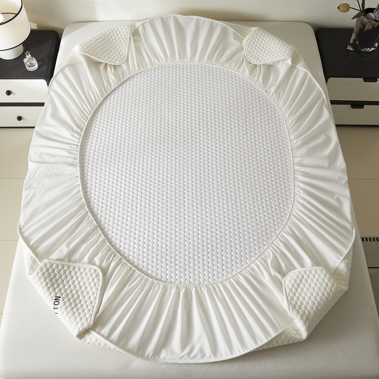 91家纺网 家纺一手货源 找家纺 （总）芬晴家纺 2025新款A类好睡眠全棉夹棉系列床笠