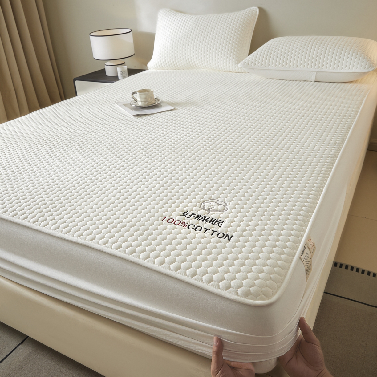 91家纺网 家纺一手货源 找家纺 （总）芬晴家纺 2025新款A类好睡眠全棉夹棉系列床笠