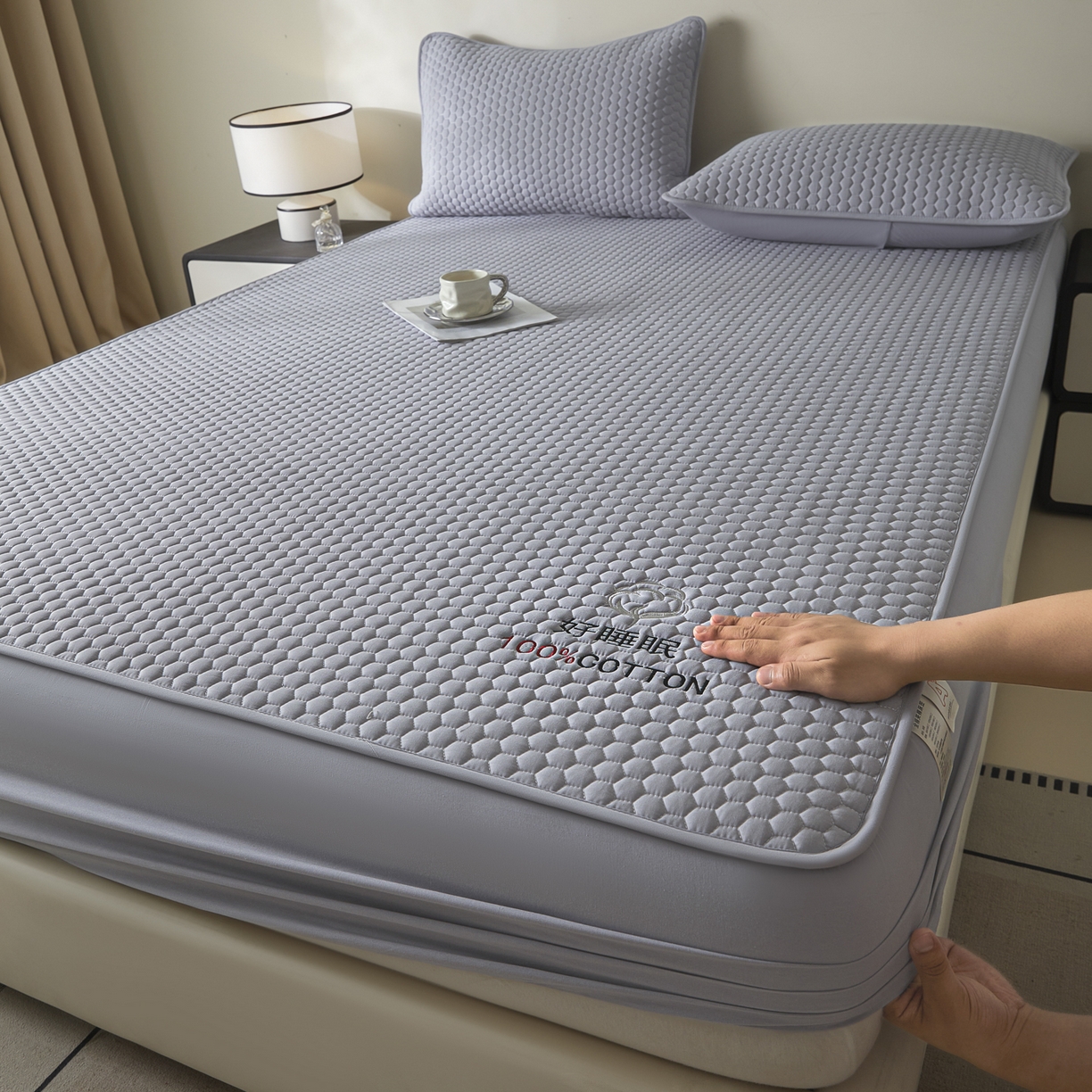 91家纺网 家纺一手货源 找家纺 （总）芬晴家纺 2025新款A类好睡眠全棉夹棉系列床笠