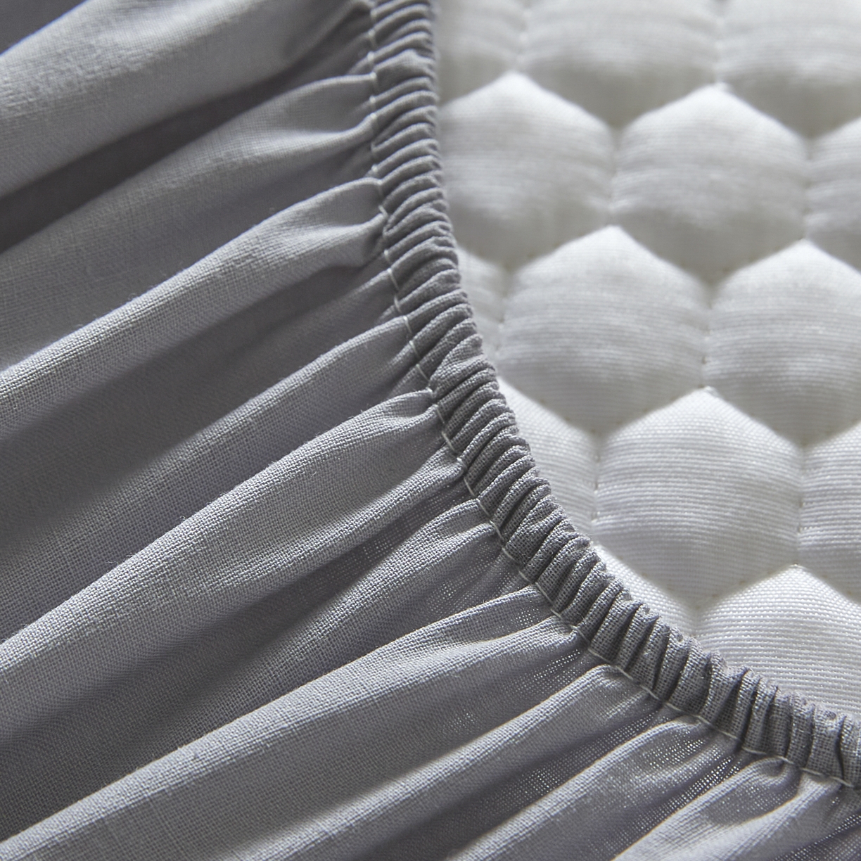 91家纺网 家纺一手货源 找家纺 芬晴家纺 2025新款A类好睡眠全棉夹棉系列床笠 好睡眠-星灰