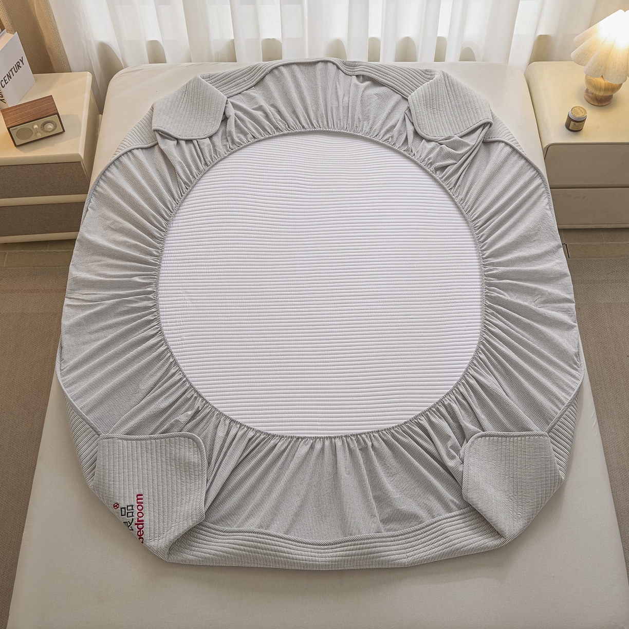 91家纺网 家纺一手货源 找家纺 （总）芬晴家纺 2025新款全棉密条夹棉床笠良品系列