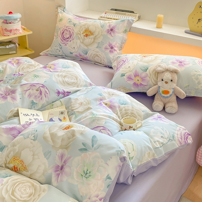 91家纺网 家纺一手货源 找家纺 （总）帛美家纺 2026新款13370纯棉100%全棉印花四件套