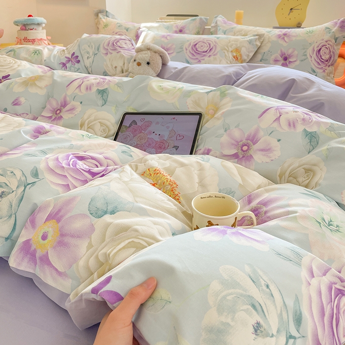 91家纺网 家纺一手货源 找家纺 （总）帛美家纺 2026新款13370纯棉100%全棉印花四件套