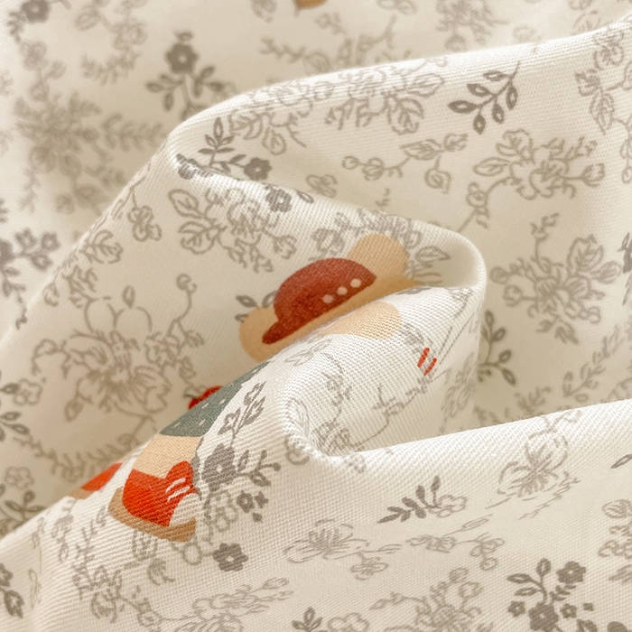 91家纺网 家纺一手货源 找家纺 帛美家纺 2025新款纯棉全棉印花四件套 熊抱繁花