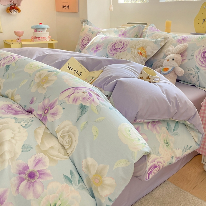 91家纺网 家纺一手货源 找家纺 （总）帛美 2025新款13376全棉纯棉印花四件套-提供买家秀