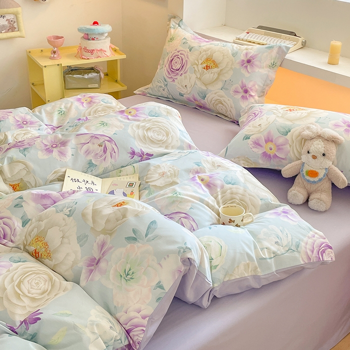 91家纺网 家纺一手货源 找家纺 （总）帛美家纺 2026新款13370纯棉100%全棉印花四件套