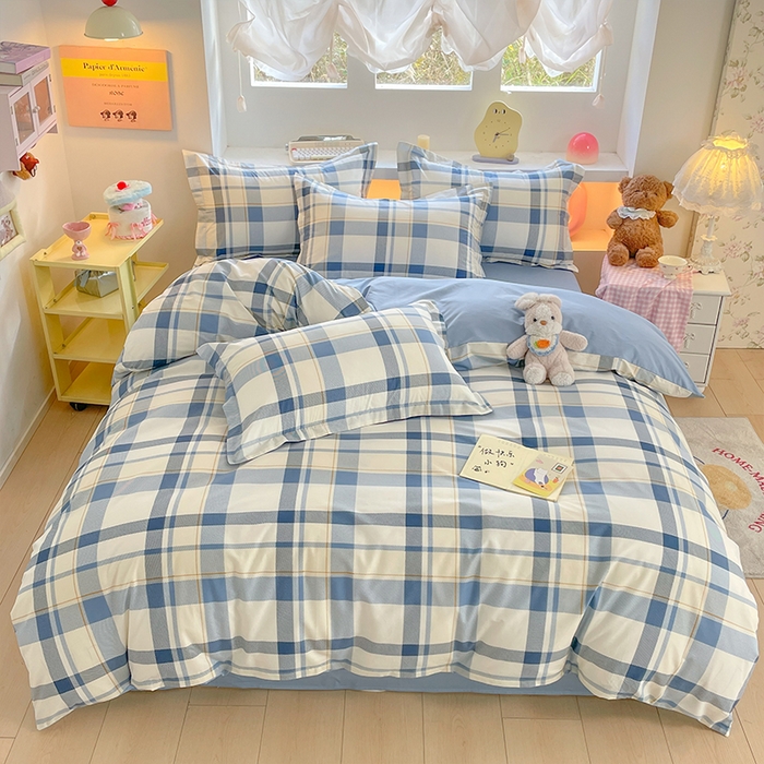 91家纺网 家纺一手货源 找家纺 帛美家纺 2025新款纯棉全棉印花四件套 香格里拉