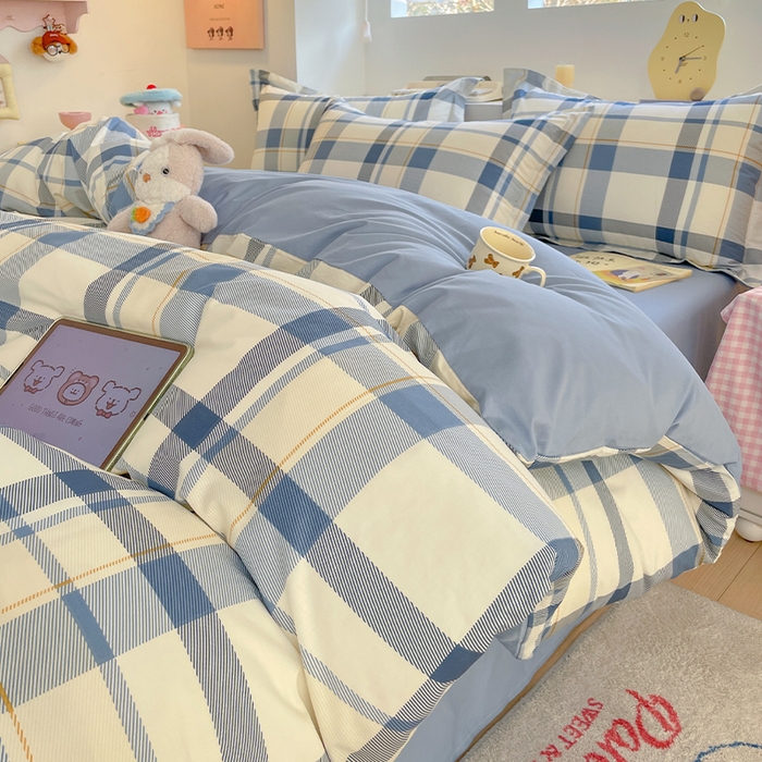 91家纺网 家纺一手货源 找家纺 帛美家纺 2025新款纯棉全棉印花四件套 香格里拉