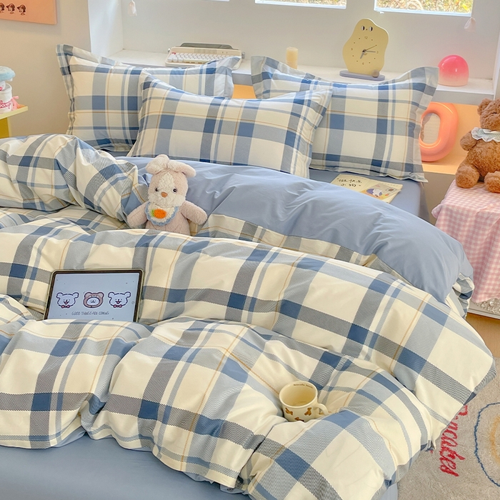 91家纺网 家纺一手货源 找家纺 帛美家纺 2025新款纯棉全棉印花四件套 香格里拉