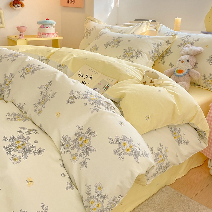 帛美家纺 2025新款纯棉全棉印花四件套 清香四溢