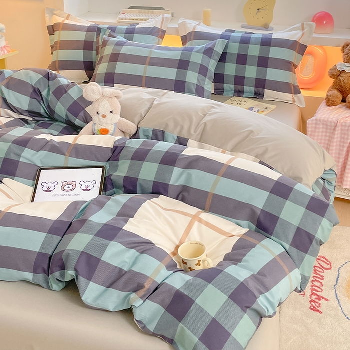 91家纺网 家纺一手货源 找家纺 帛美家纺 2025新款纯棉全棉印花四件套 优雅格调