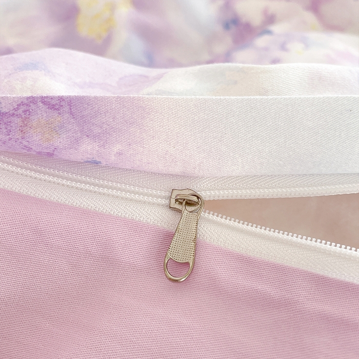 91家纺网 家纺一手货源 找家纺 帛美家纺 2025新款纯棉全棉印花四件套 花影朦胧