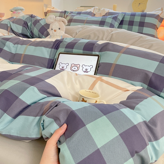 91家纺网 家纺一手货源 找家纺 帛美家纺 2025新款纯棉全棉印花四件套 优雅格调