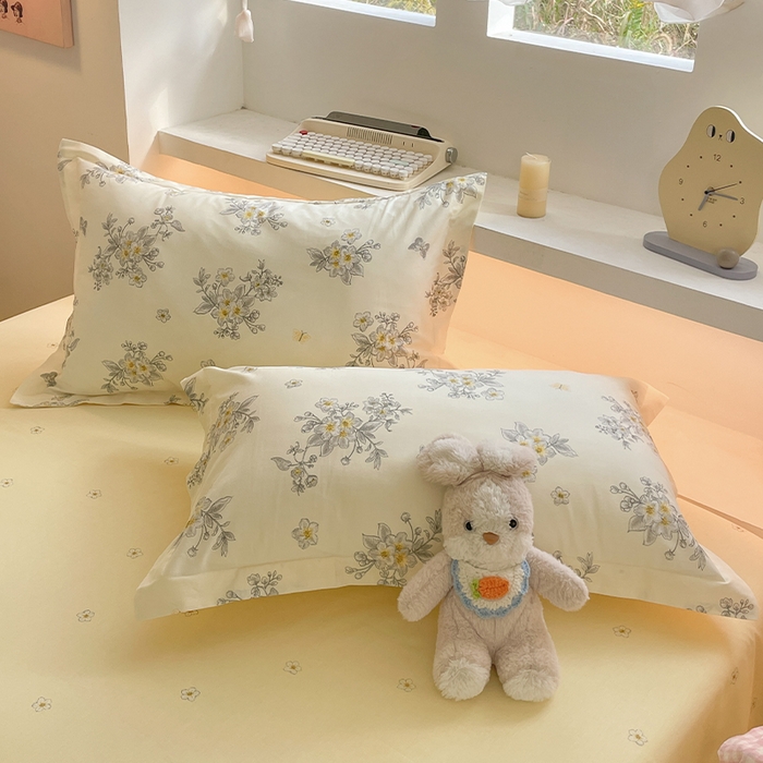 91家纺网 家纺一手货源 找家纺 帛美家纺 2025新款纯棉全棉印花四件套 清香四溢