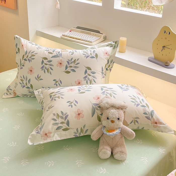 91家纺网 家纺一手货源 找家纺 帛美家纺 2025新款纯棉全棉印花四件套 轻纱漫舞