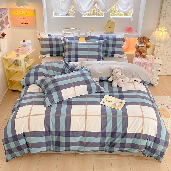 91家纺网 家纺一手货源 找家纺 帛美家纺 2025新款纯棉全棉印花四件套 优雅格调