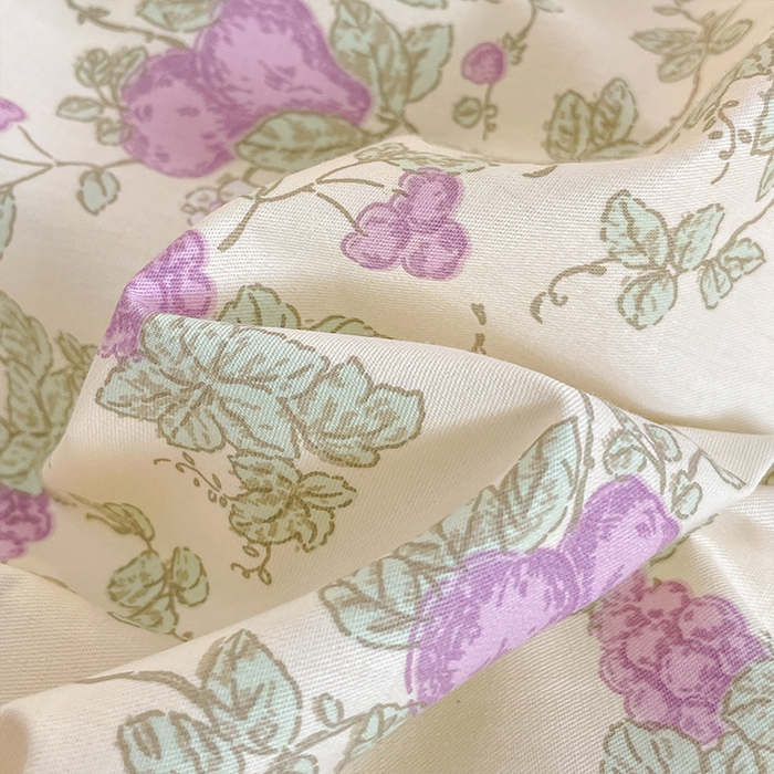 91家纺网 家纺一手货源 找家纺 帛美家纺 2025新款纯棉全棉印花四件套 汀兰花溪