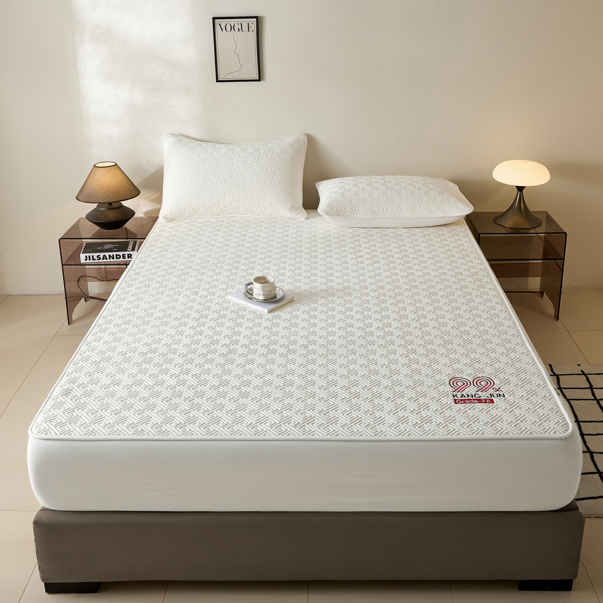 91家纺网 家纺一手货源 找家纺 （总）芬晴家纺 2025新款A类全棉水洗棉床盖-心欢系列-遇见系列