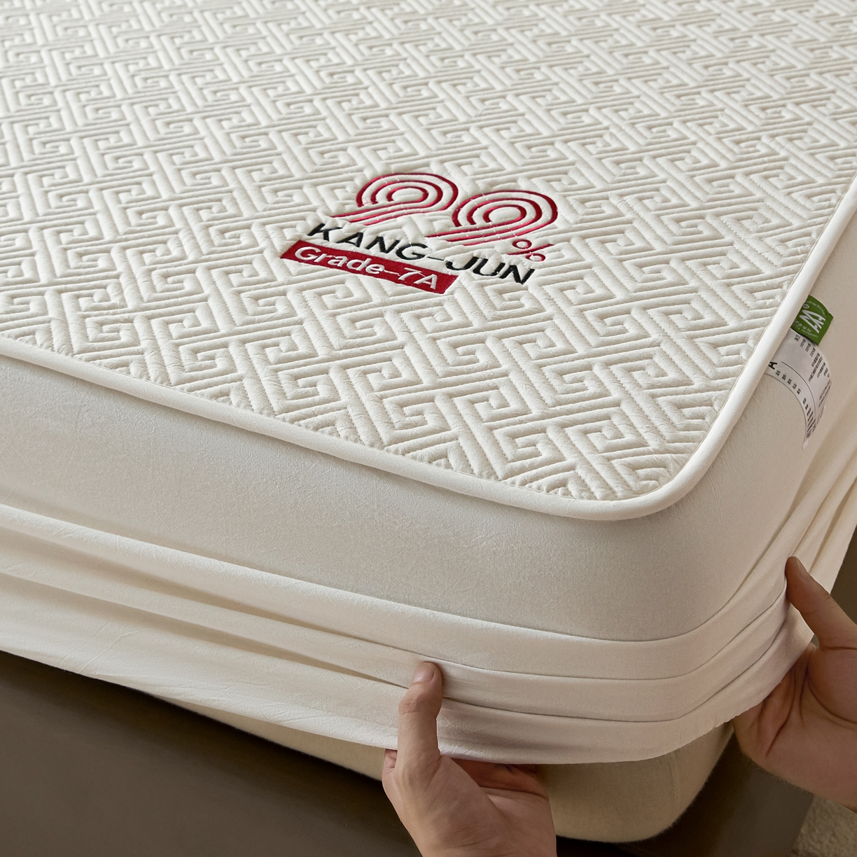 91家纺网 家纺一手货源 找家纺 芬晴家纺 2025新款久久全棉棉花床笠 99-白