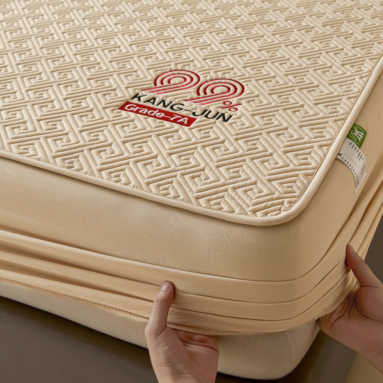 91家纺网 家纺一手货源 找家纺 芬晴家纺 2025新款久久全棉棉花床笠 99-浅卡