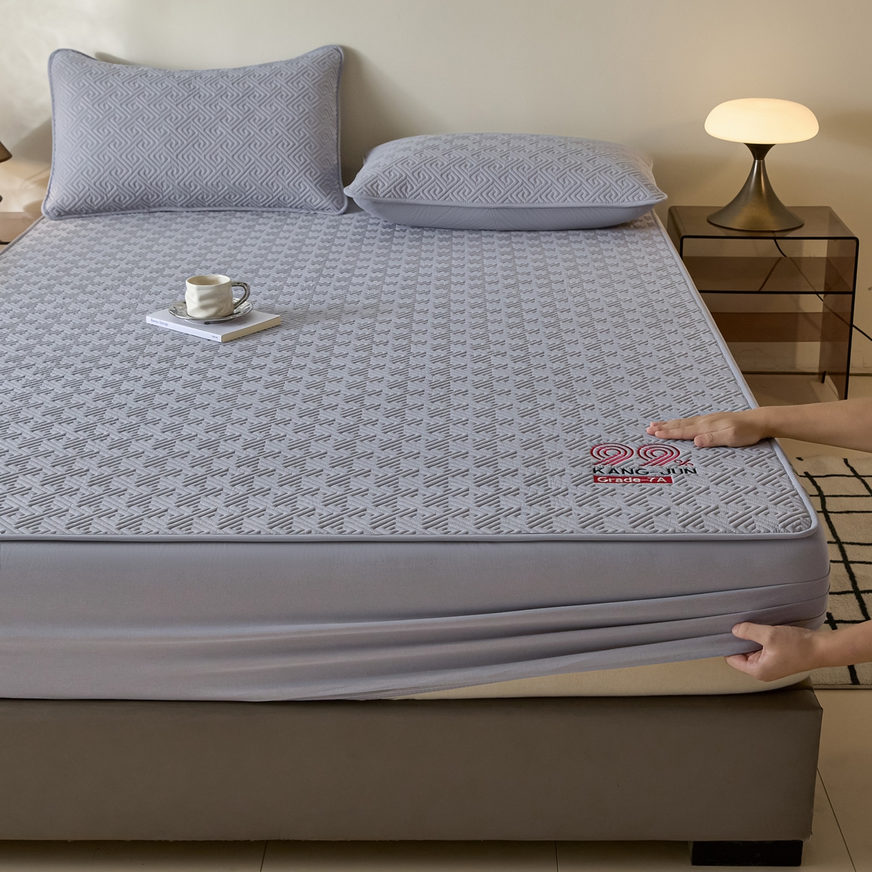 91家纺网 家纺一手货源 找家纺 芬晴家纺 2025新款久久全棉棉花床笠 99-星灰