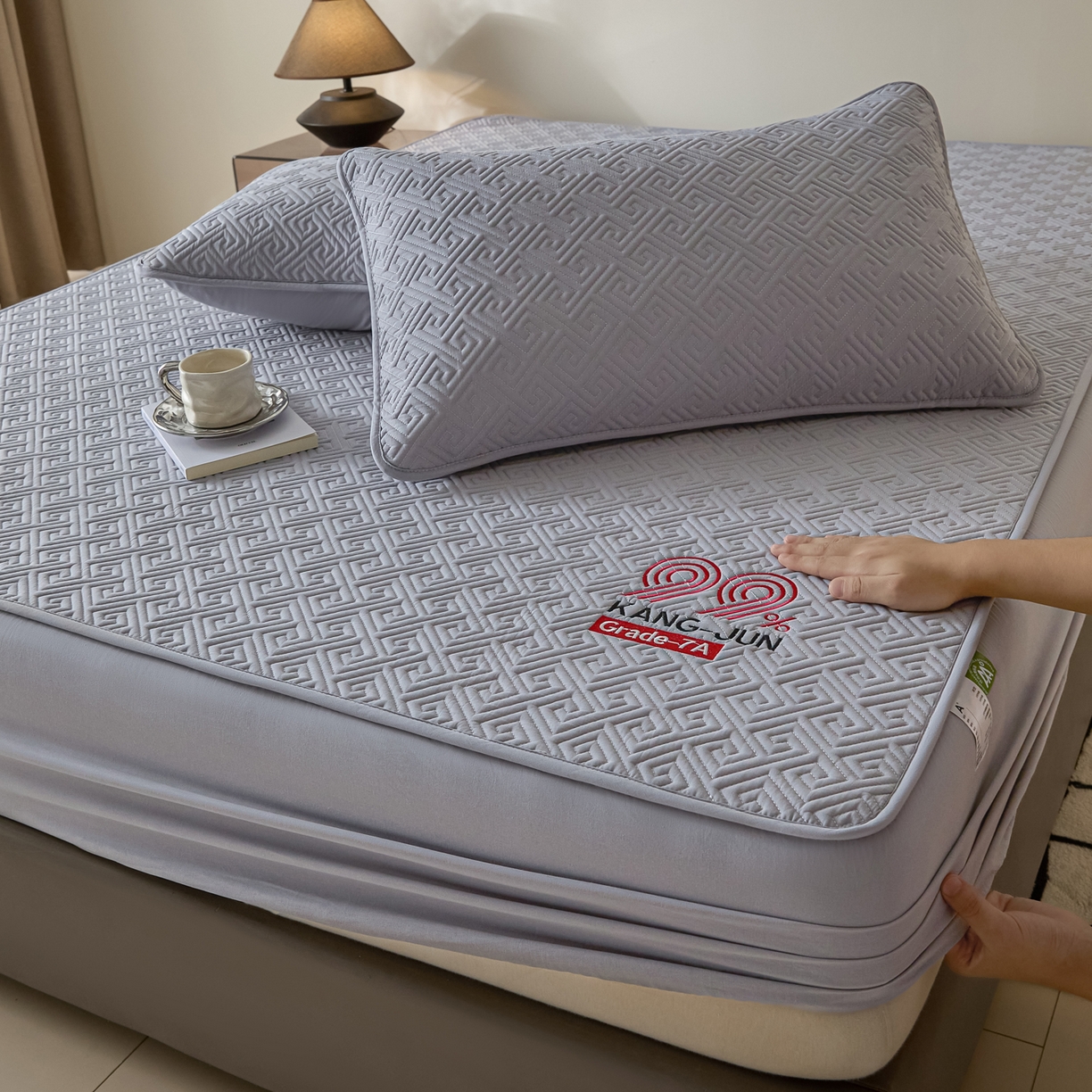 91家纺网 家纺一手货源 找家纺 芬晴家纺 2025新款久久全棉棉花床笠 99-星灰