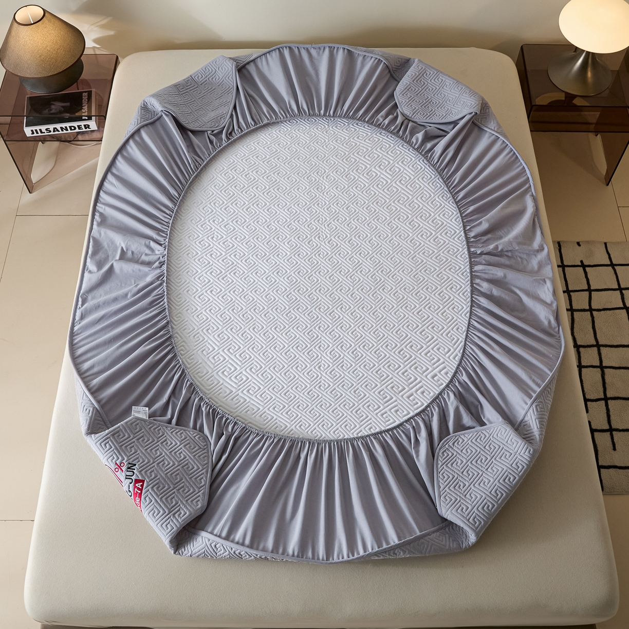 91家纺网 家纺一手货源 找家纺 芬晴家纺 2025新款久久全棉棉花床笠 99-星灰