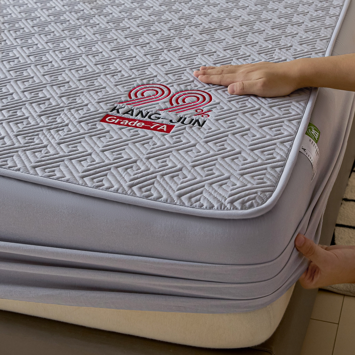 91家纺网 家纺一手货源 找家纺 芬晴家纺 2025新款久久全棉棉花床笠 99-星灰