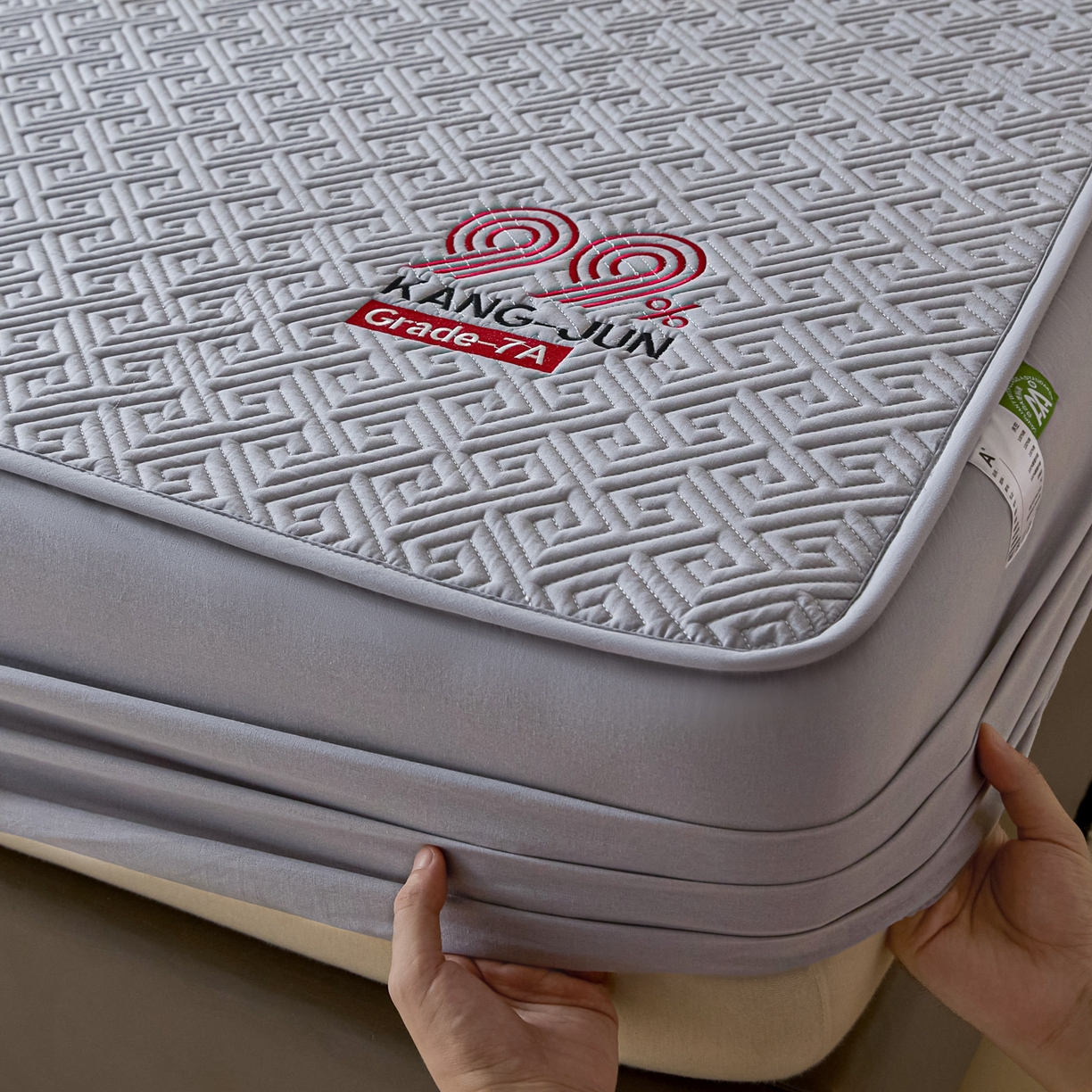 91家纺网 家纺一手货源 找家纺 芬晴家纺 2025新款久久全棉棉花床笠 99-星灰