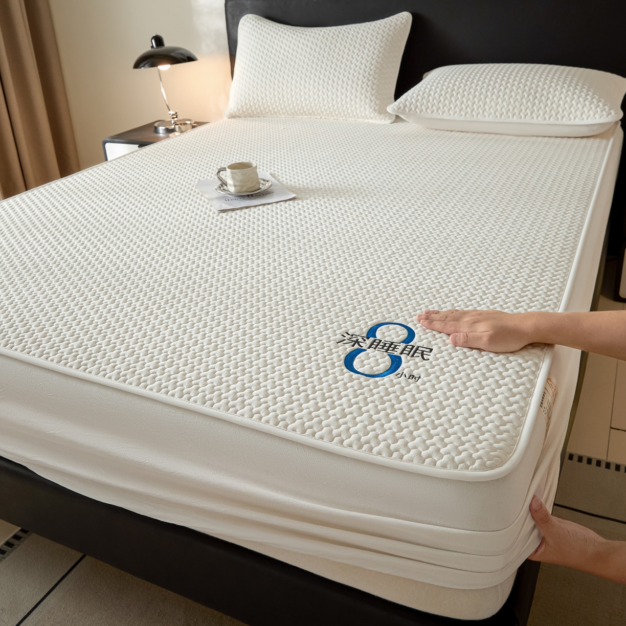 91家纺网 家纺一手货源 找家纺 （总）芬晴家纺 2025新款A类全棉水洗棉床盖-心欢系列-遇见系列