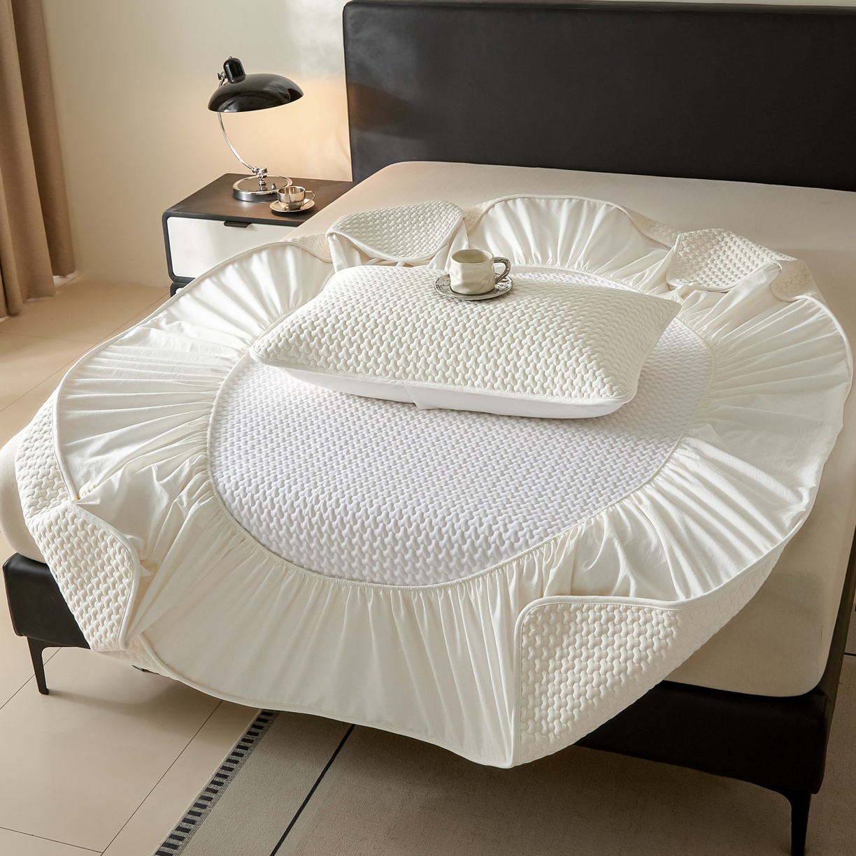 91家纺网 家纺一手货源 找家纺 （总）芬晴家纺 2025新款深睡眠棉花全棉床笠