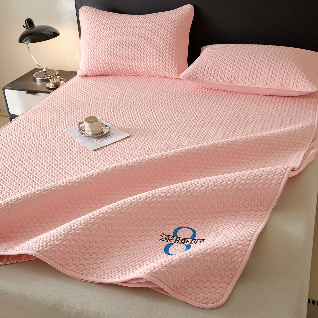 91家纺网 家纺一手货源 找家纺 芬晴家纺 2025新款深睡眠棉花全棉床笠 深睡眠-嫩粉