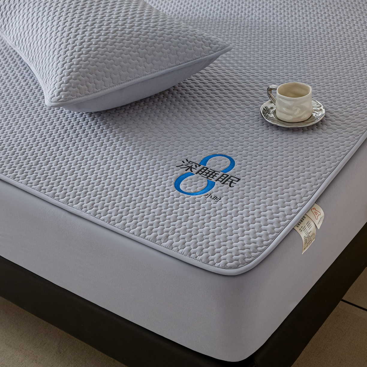 91家纺网 家纺一手货源 找家纺 芬晴家纺 2025新款深睡眠棉花全棉床笠 深睡眠-浅灰