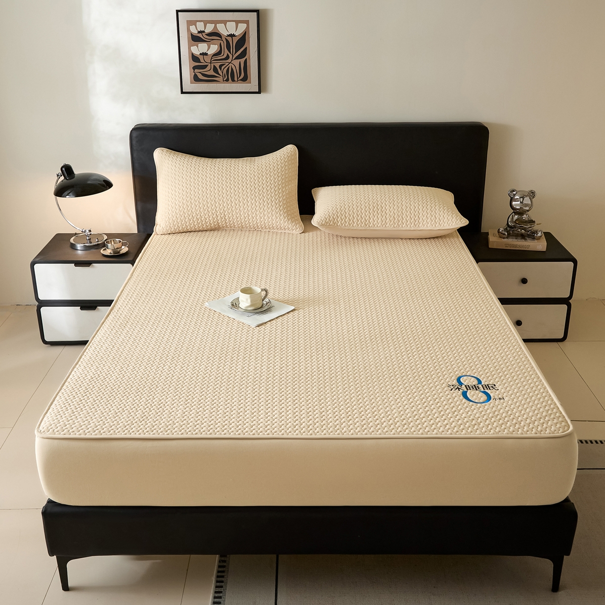 91家纺网 家纺一手货源 找家纺 芬晴家纺 2025新款深睡眠棉花全棉床笠 深睡眠-浅卡