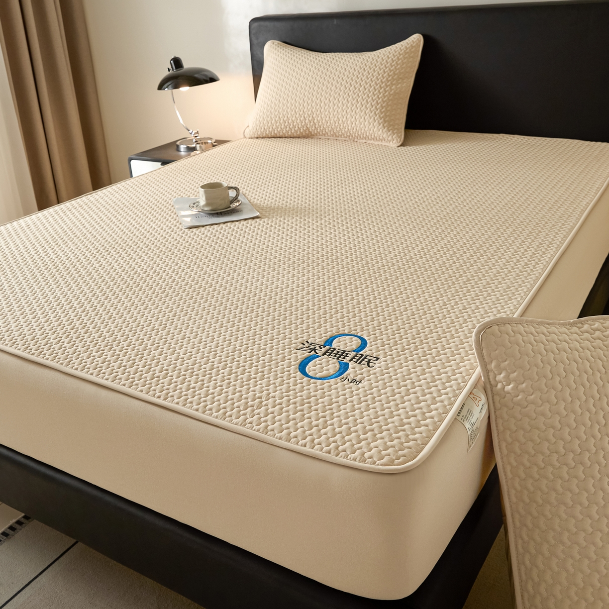 91家纺网 家纺一手货源 找家纺 芬晴家纺 2025新款深睡眠棉花全棉床笠 深睡眠-浅卡