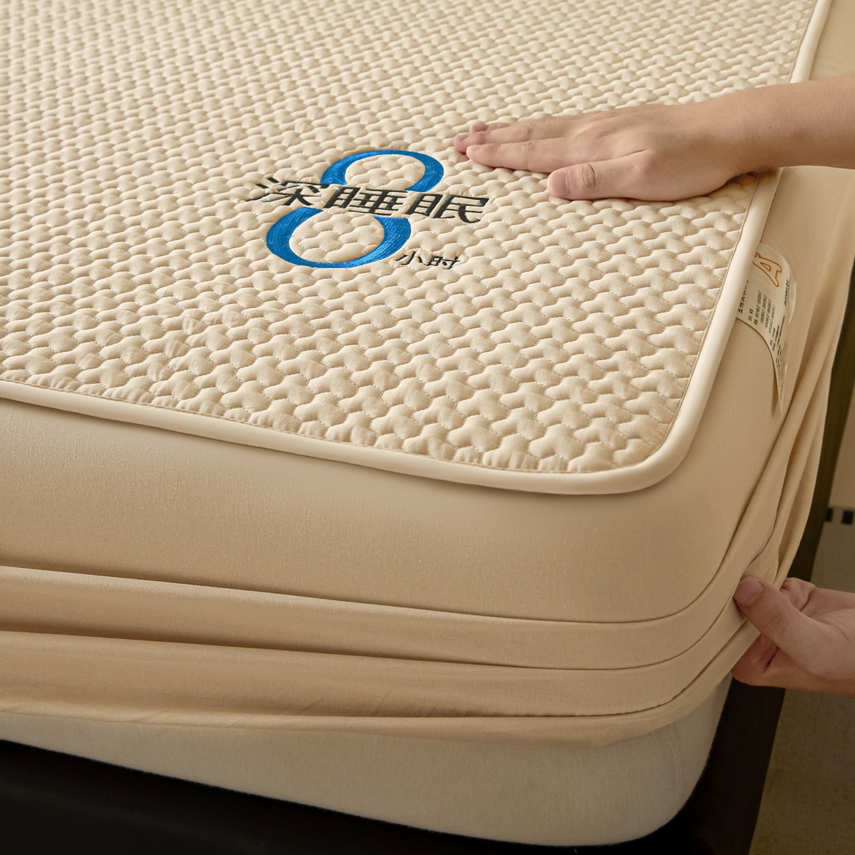 91家纺网 家纺一手货源 找家纺 芬晴家纺 2025新款深睡眠棉花全棉床笠 深睡眠-浅卡