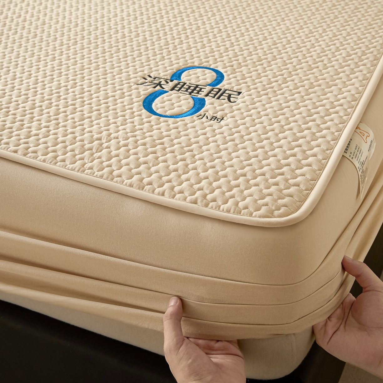 91家纺网 家纺一手货源 找家纺 芬晴家纺 2025新款深睡眠棉花全棉床笠 深睡眠-浅卡