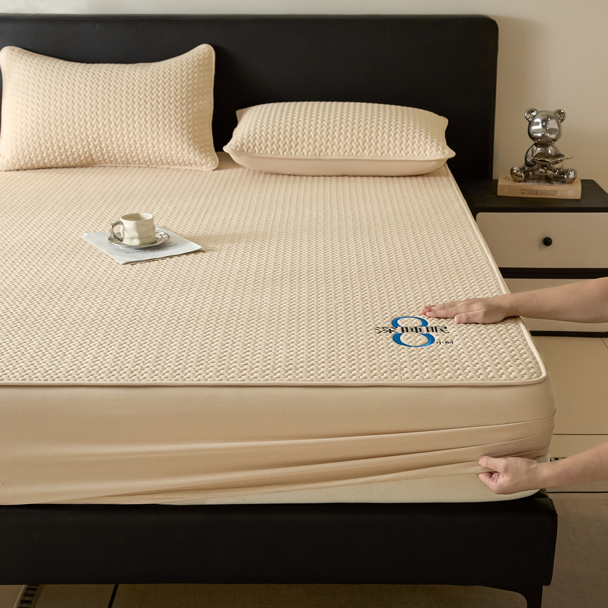 91家纺网 家纺一手货源 找家纺 芬晴家纺 2025新款深睡眠棉花全棉床笠 深睡眠-浅卡