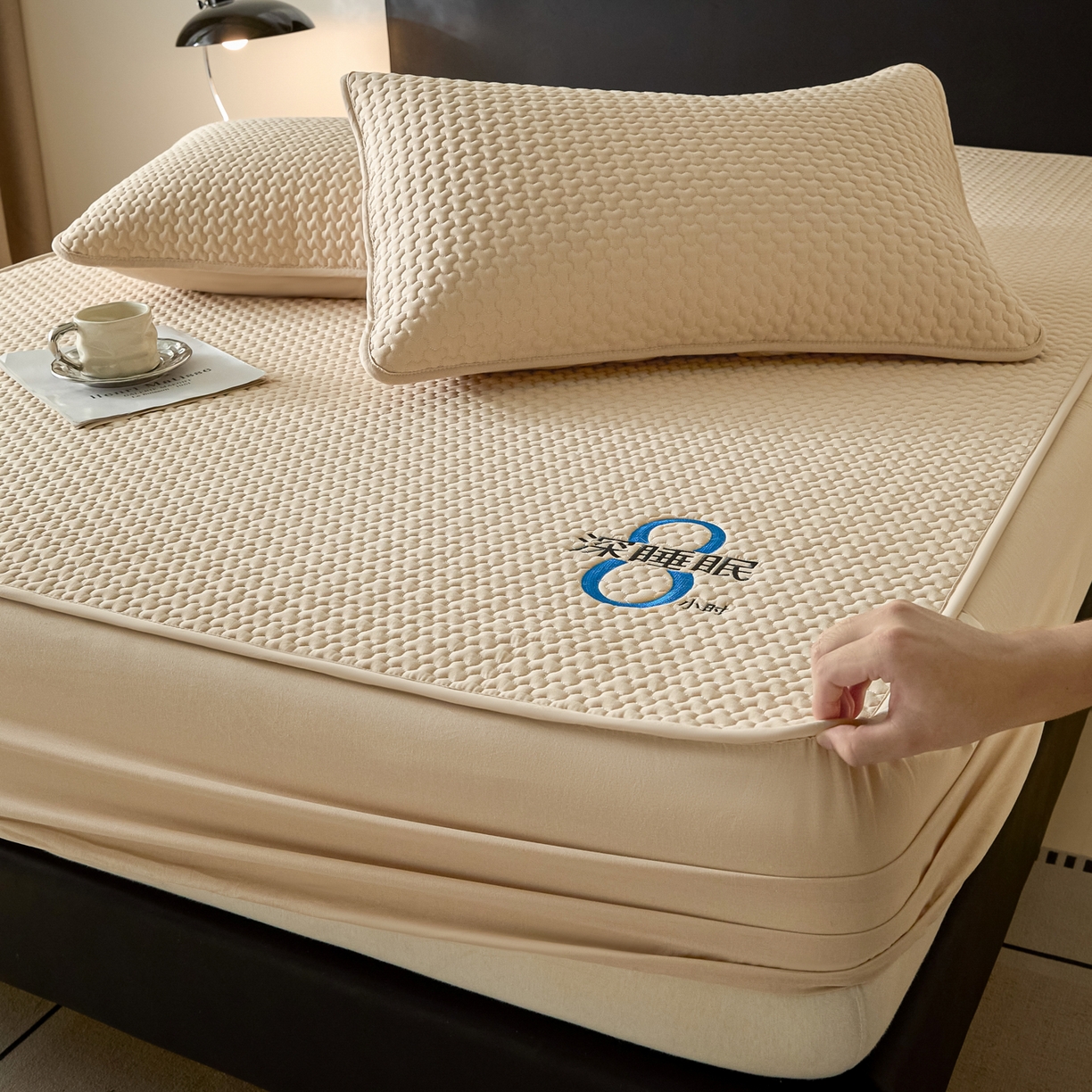 91家纺网 家纺一手货源 找家纺 芬晴家纺 2025新款深睡眠棉花全棉床笠 深睡眠-浅卡