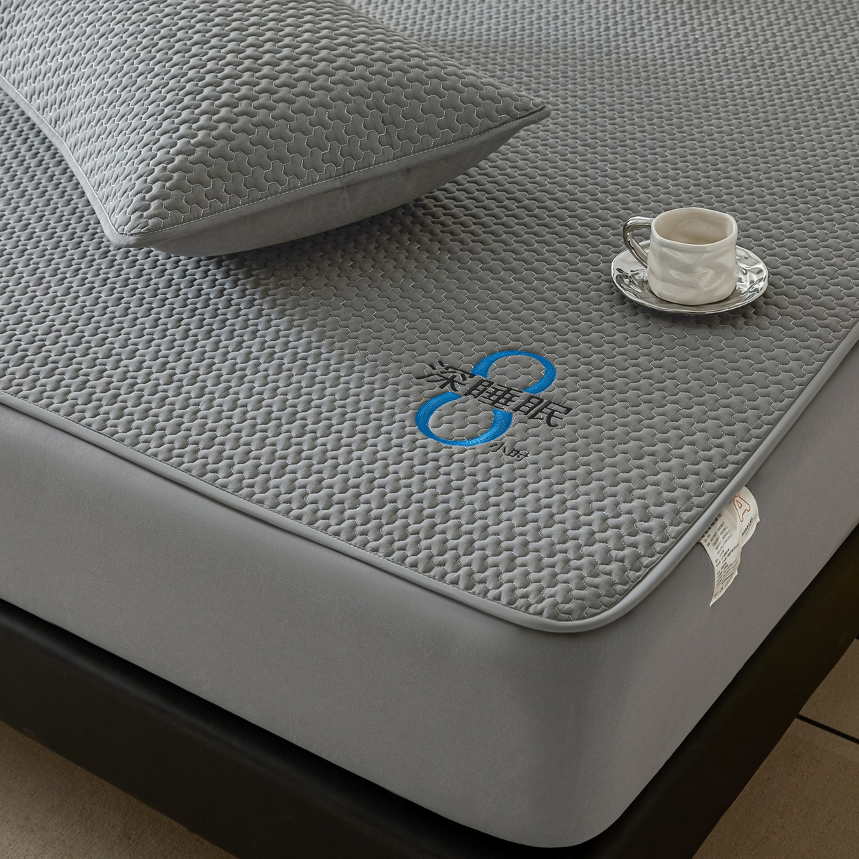 91家纺网 家纺一手货源 找家纺 芬晴家纺 2025新款深睡眠棉花全棉床笠 深睡眠-岩灰