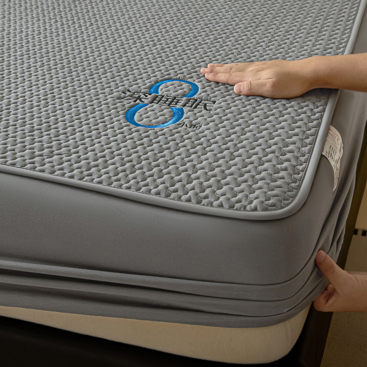 91家纺网 家纺一手货源 找家纺 芬晴家纺 2025新款深睡眠棉花全棉床笠 深睡眠-岩灰