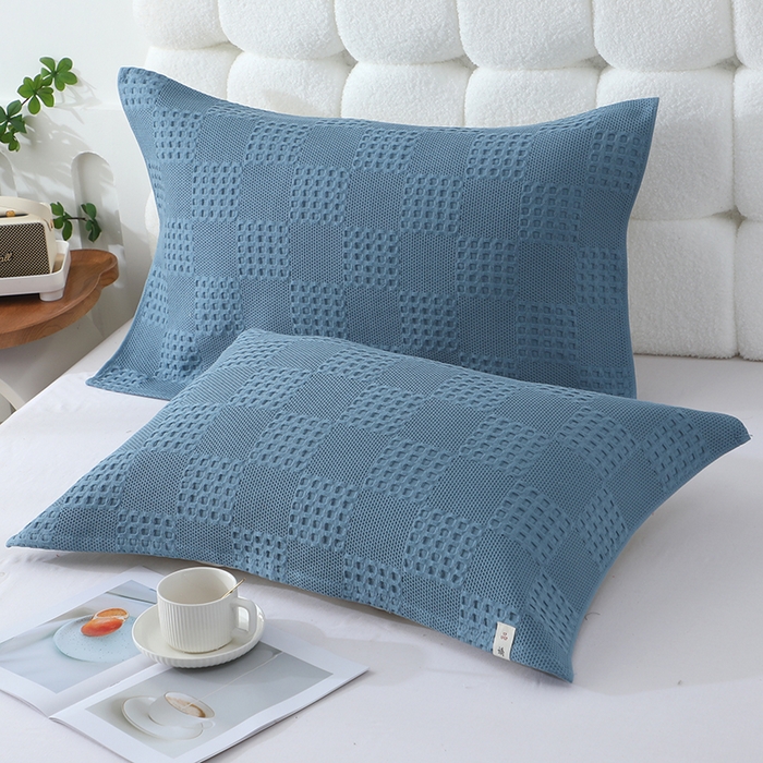 娇兰毛巾 2025新款7A抗菌A类全棉纱布枕巾 艾格蓝